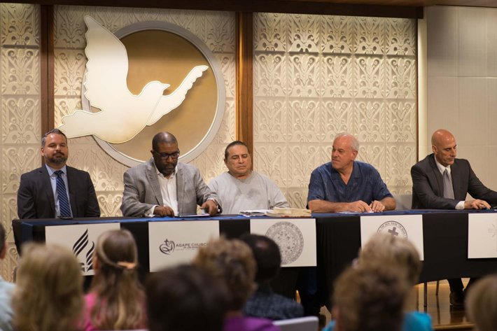Panel of religious leaders representing religions born in the Americas